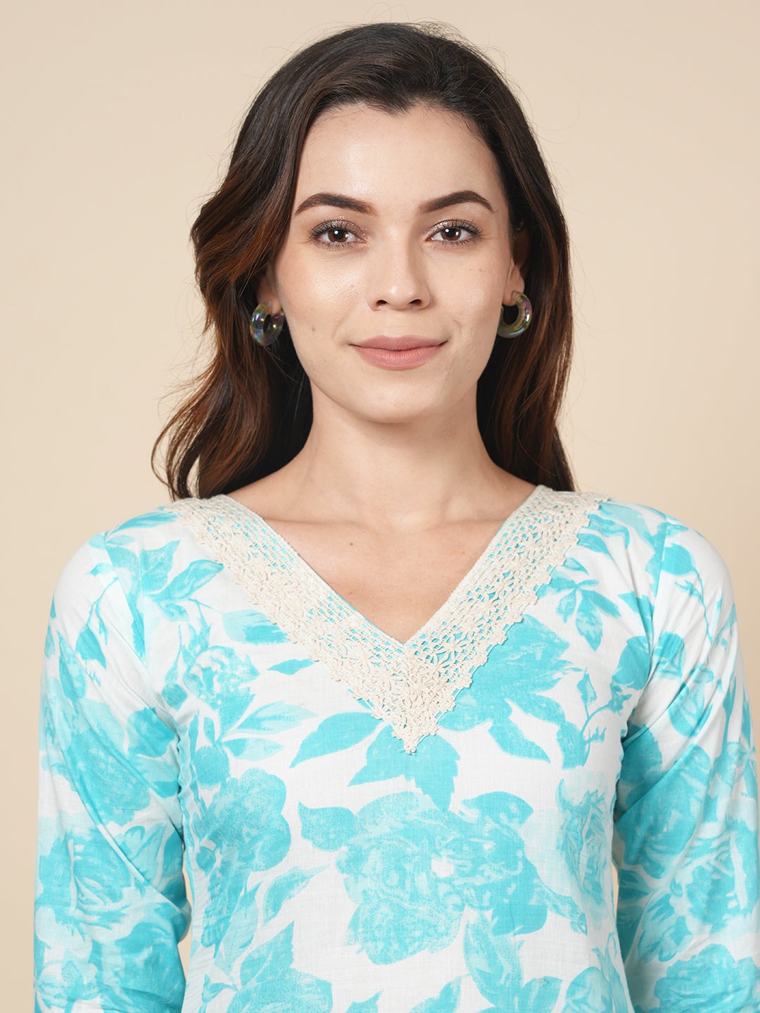 Sky Lace Floral Cord Set