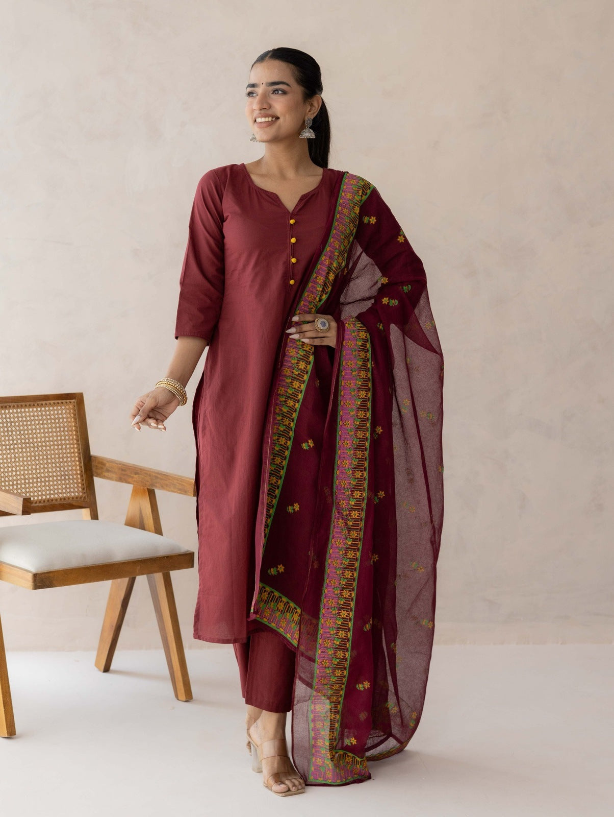 Cherry Cotton Suit Set