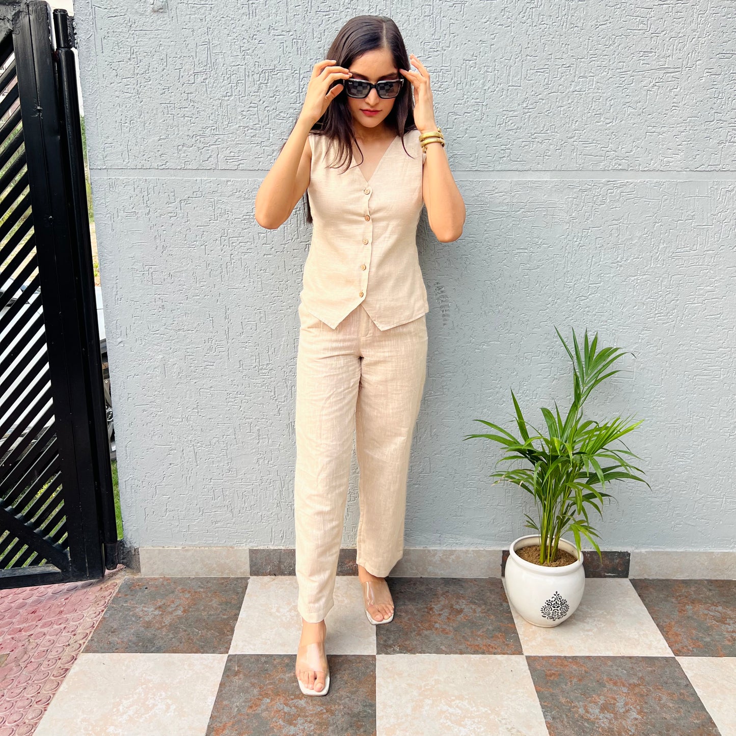 Linen Blended Cord Set