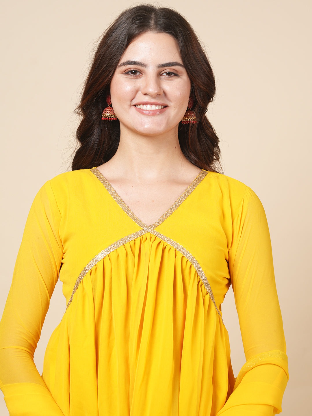 Yellow Alia Sharara Suit Set