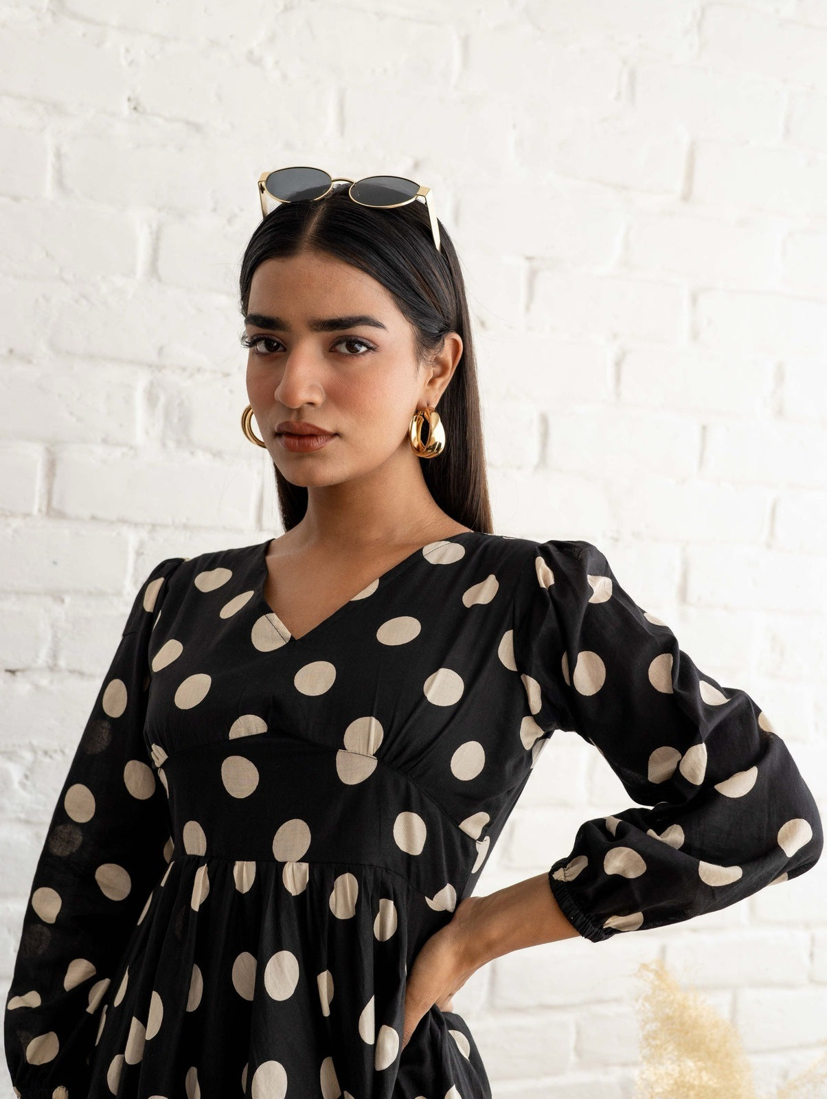 Black Polk Dot Dress
