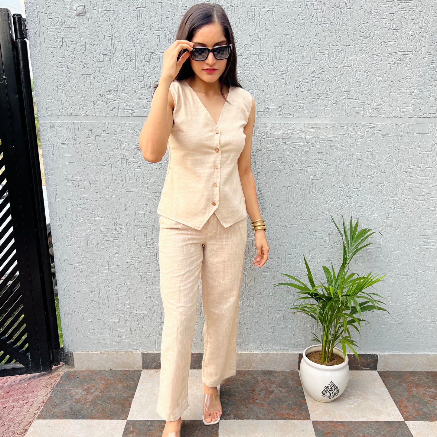 Linen Blended Cord Set