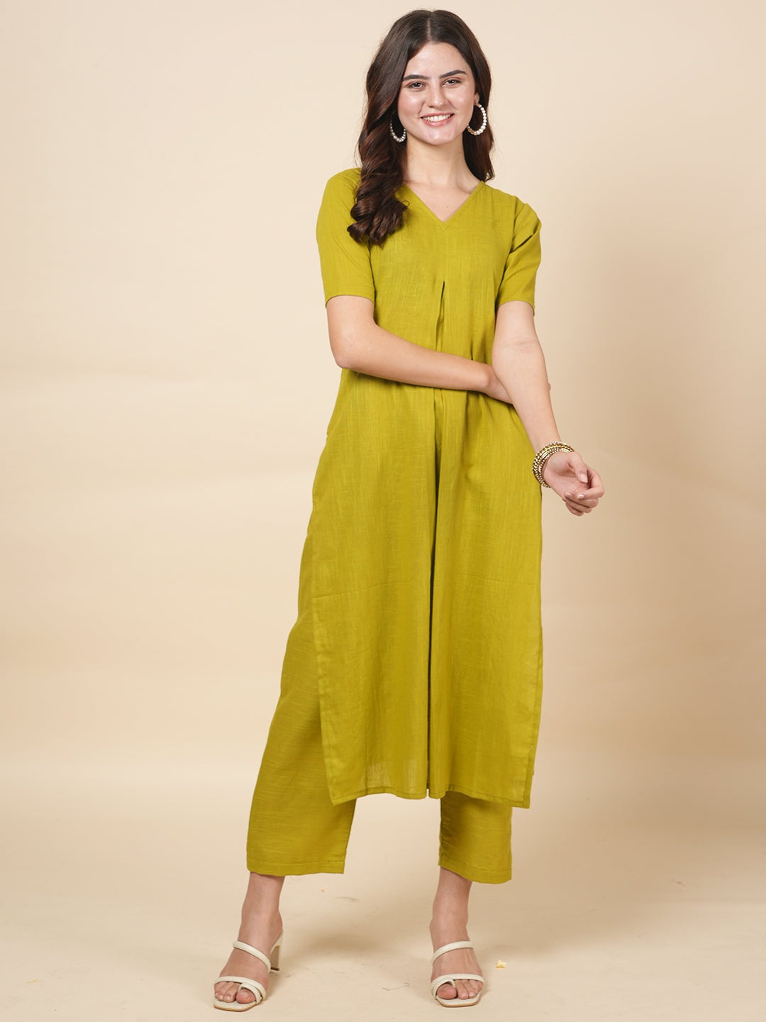 Lime Green Organic Kurta Set