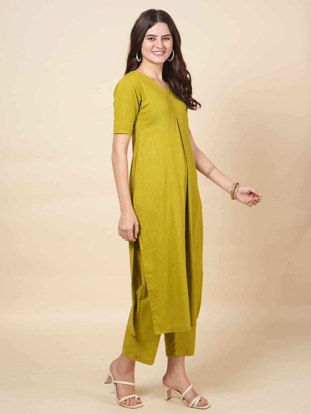 Lime Green Organic Kurta Set