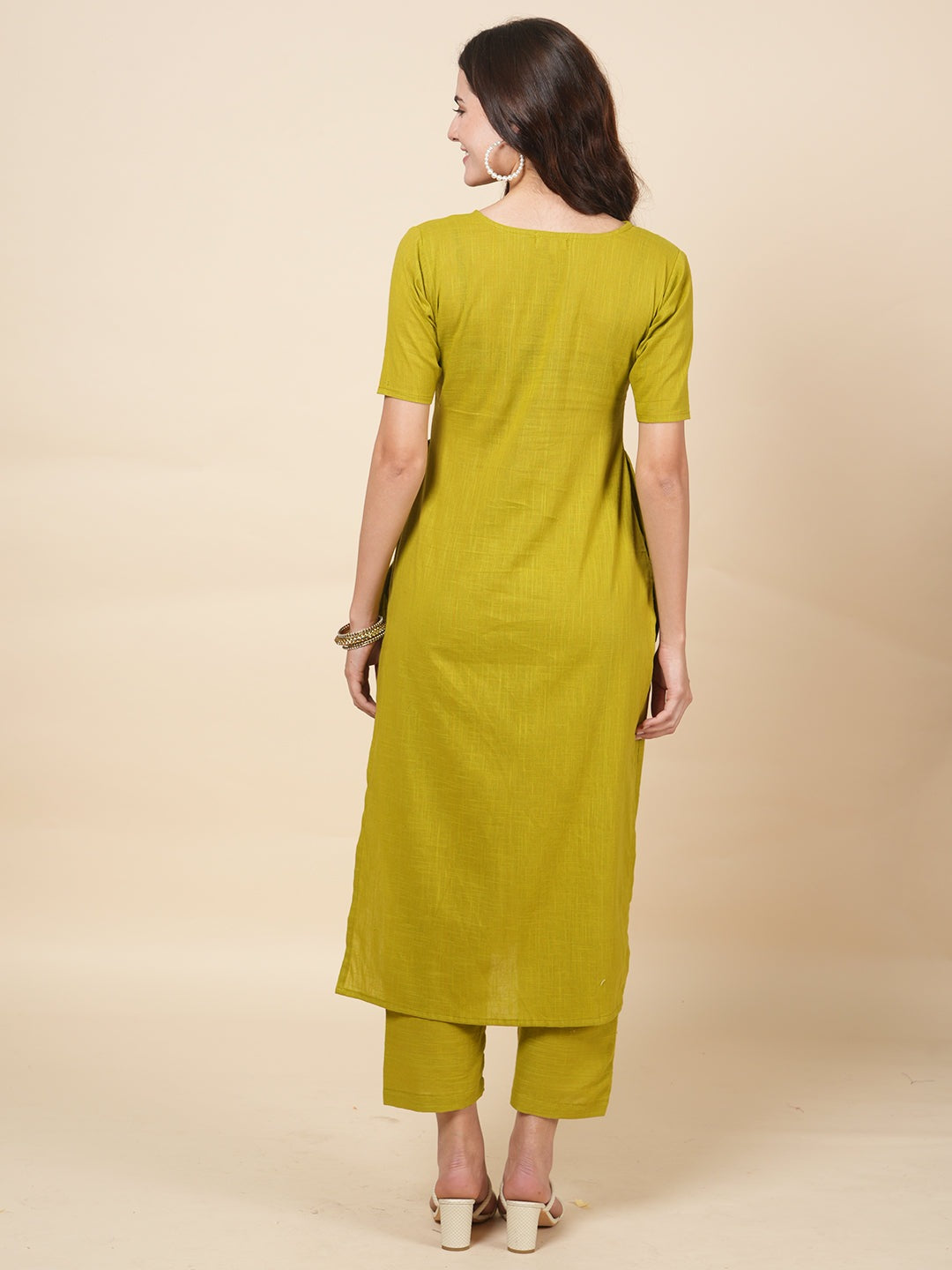 Lime Green Organic Kurta Set