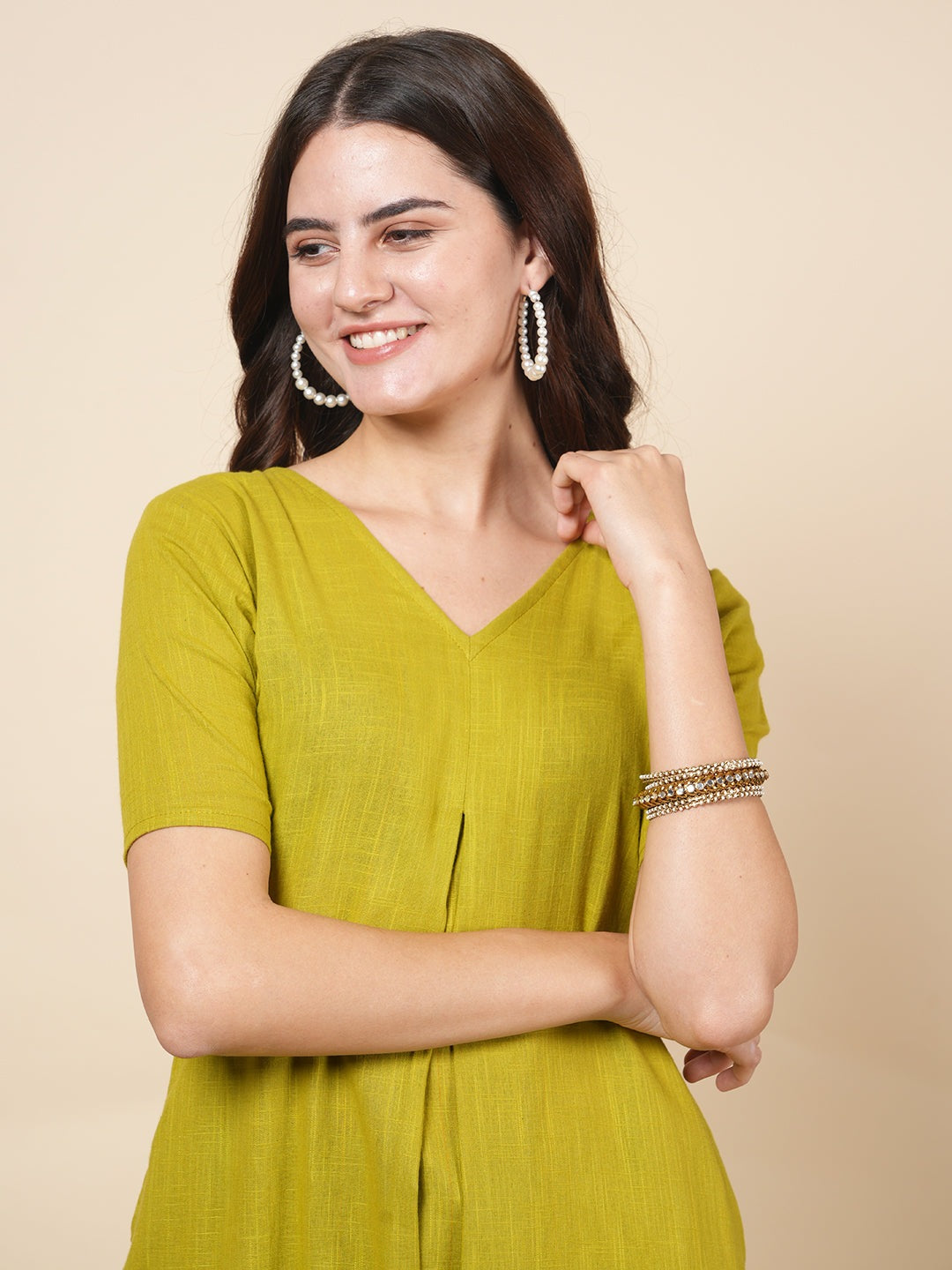 Lime Green Organic Kurta Set
