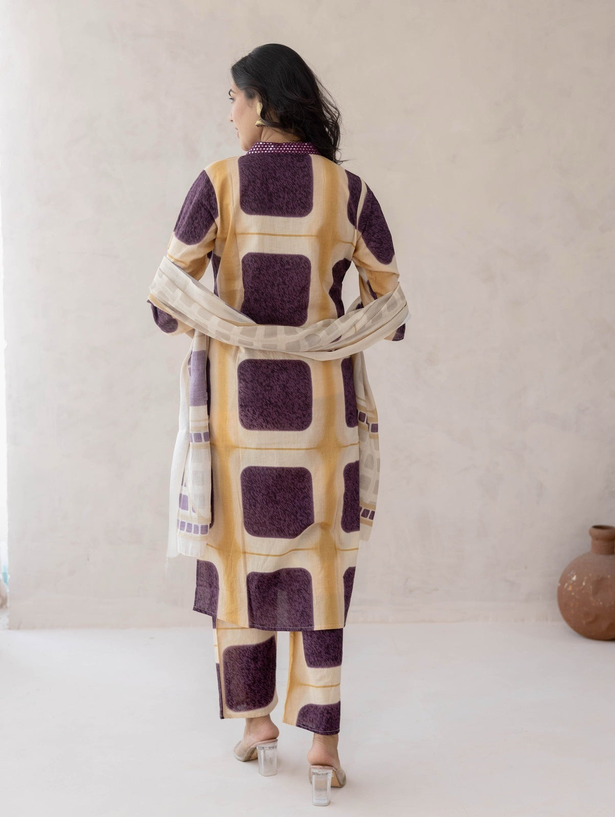 Lilac Colorblock Suit Set