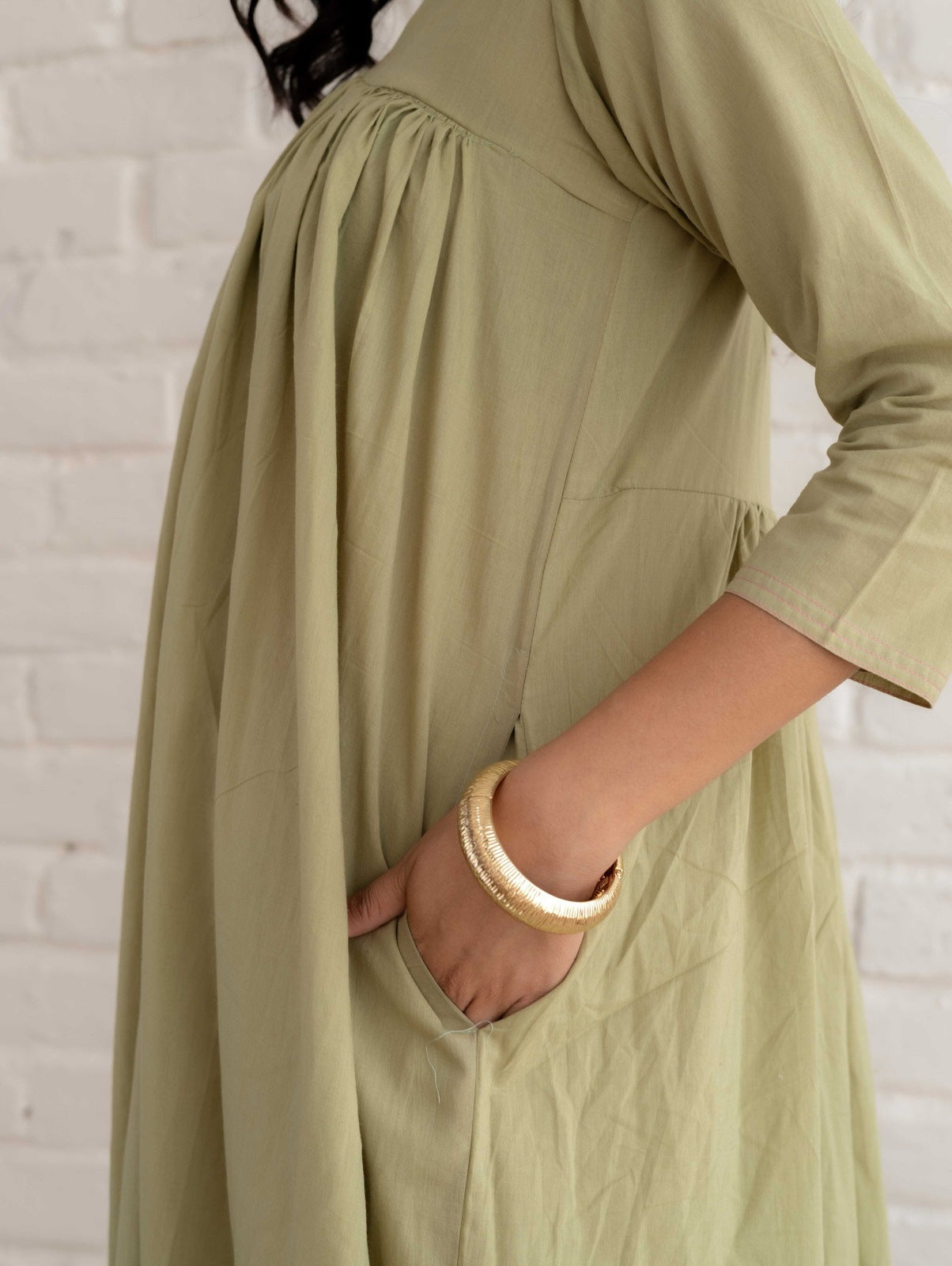 Pastel Green Cotton Kurta Set