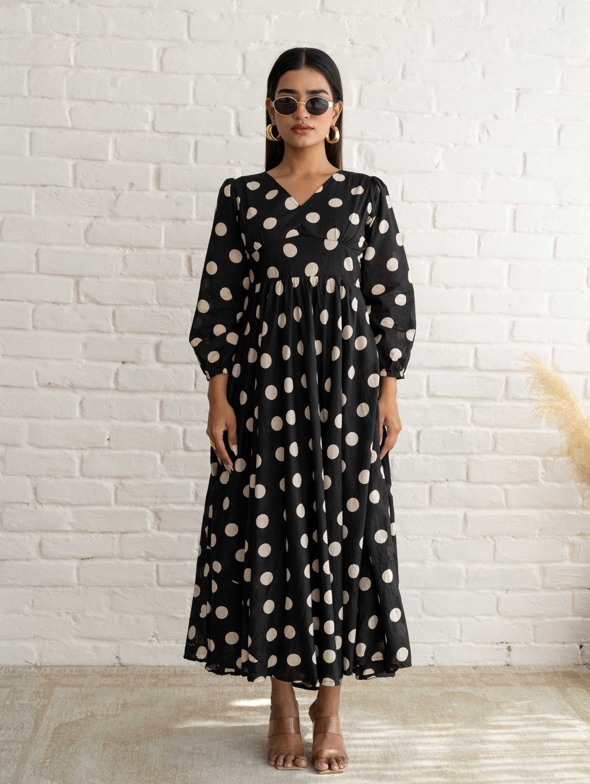 Black Polk Dot Dress
