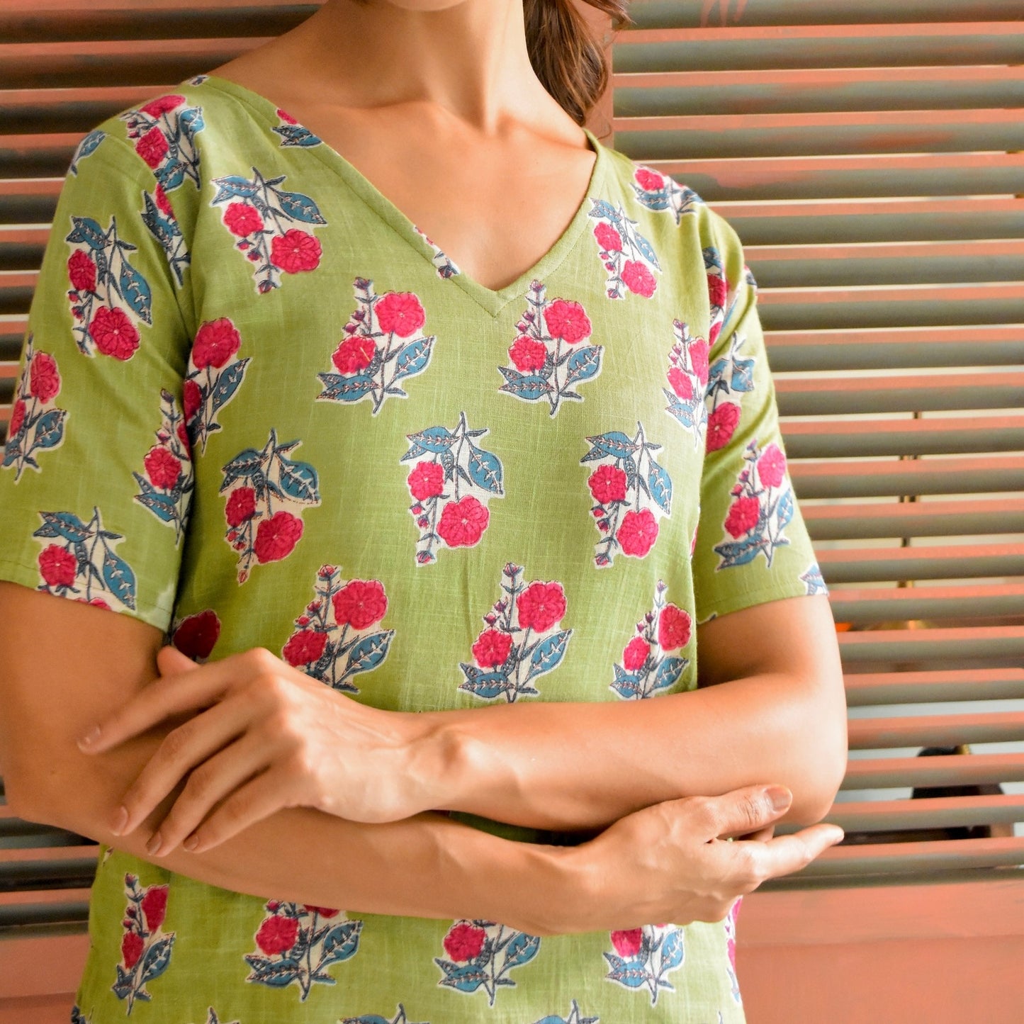 Green Organic Cotton Kurta Set