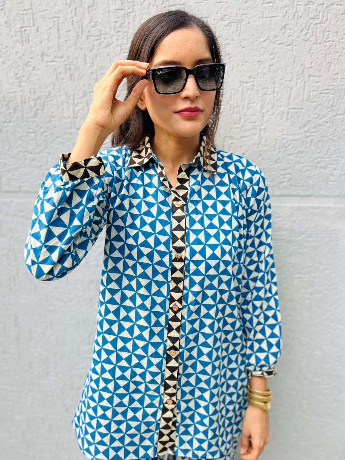 Blue Geometric Cord Set