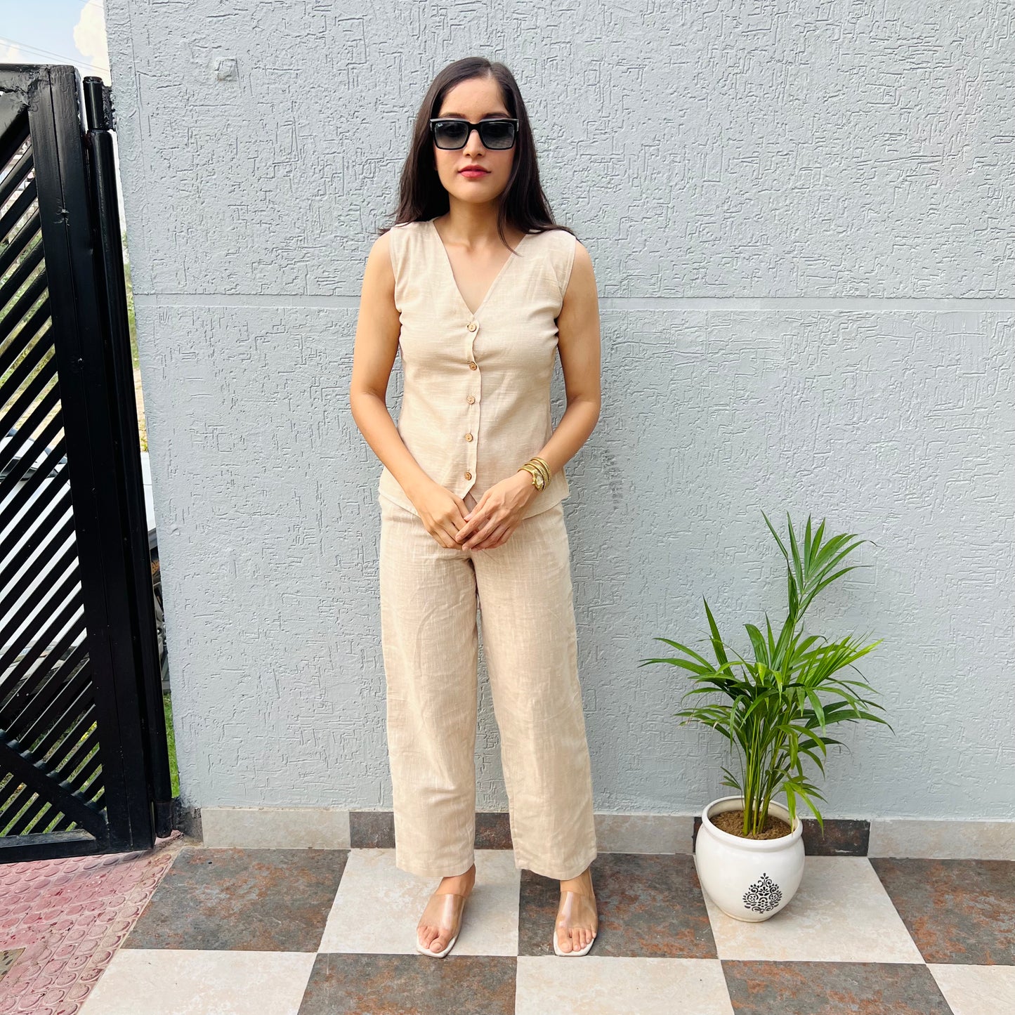 Linen Blended Cord Set