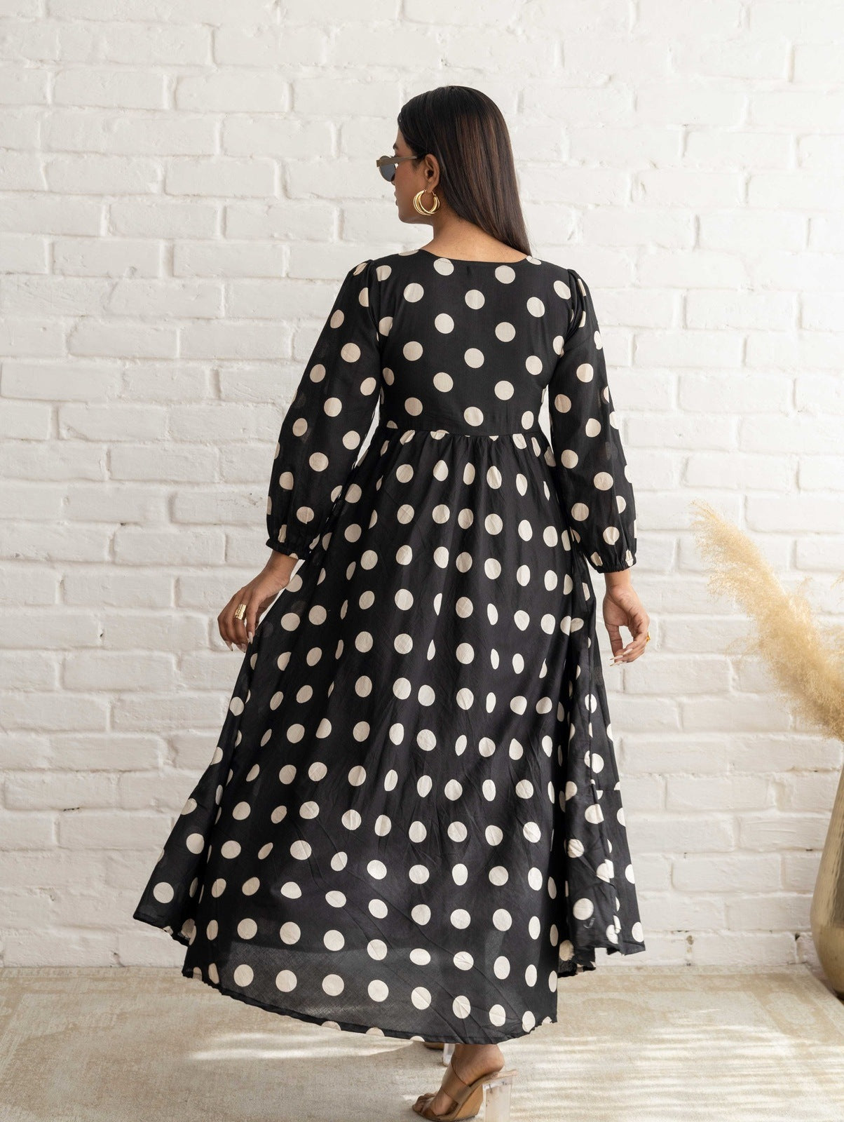 Black Polk Dot Dress