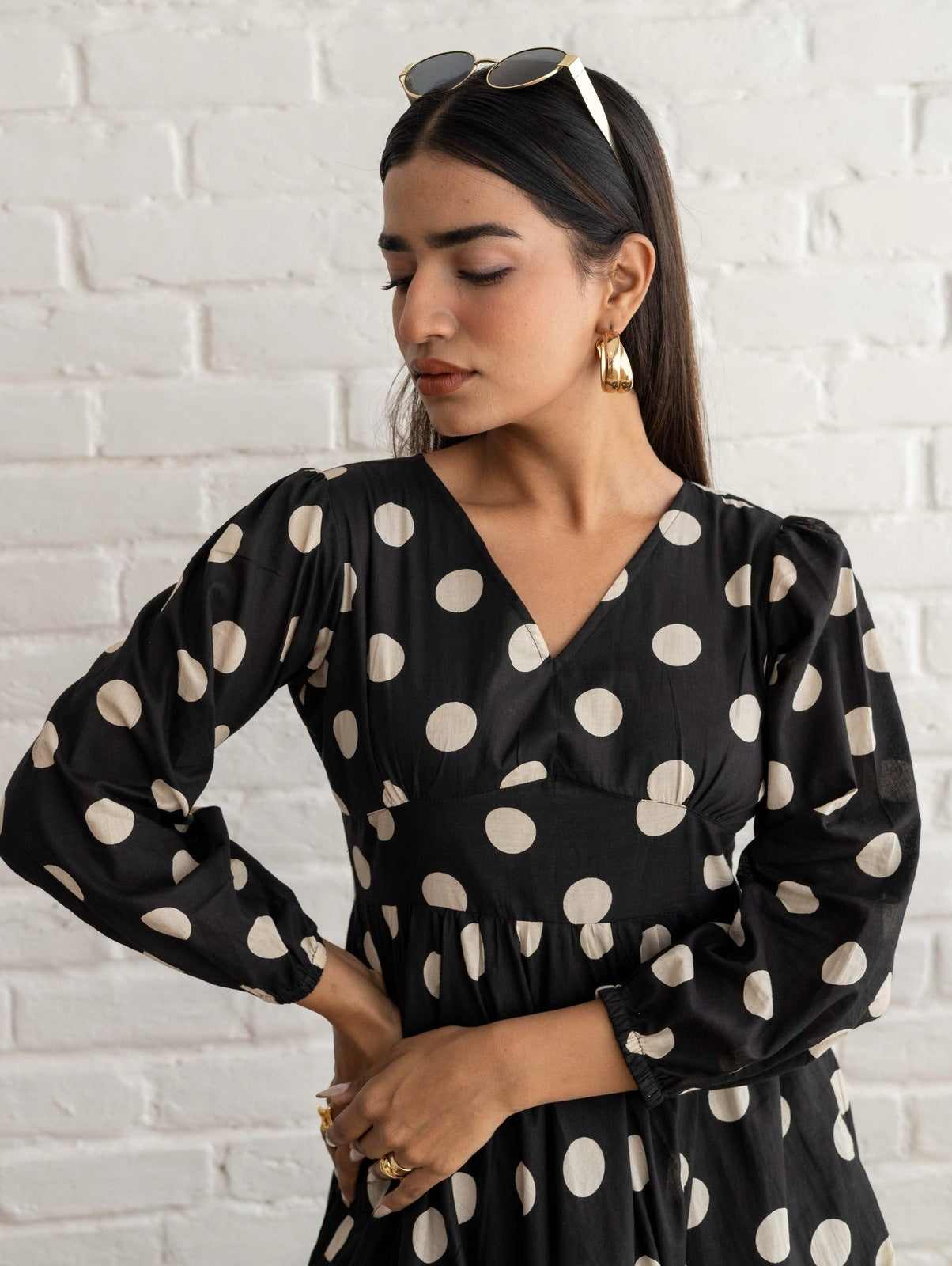 Black Polk Dot Dress