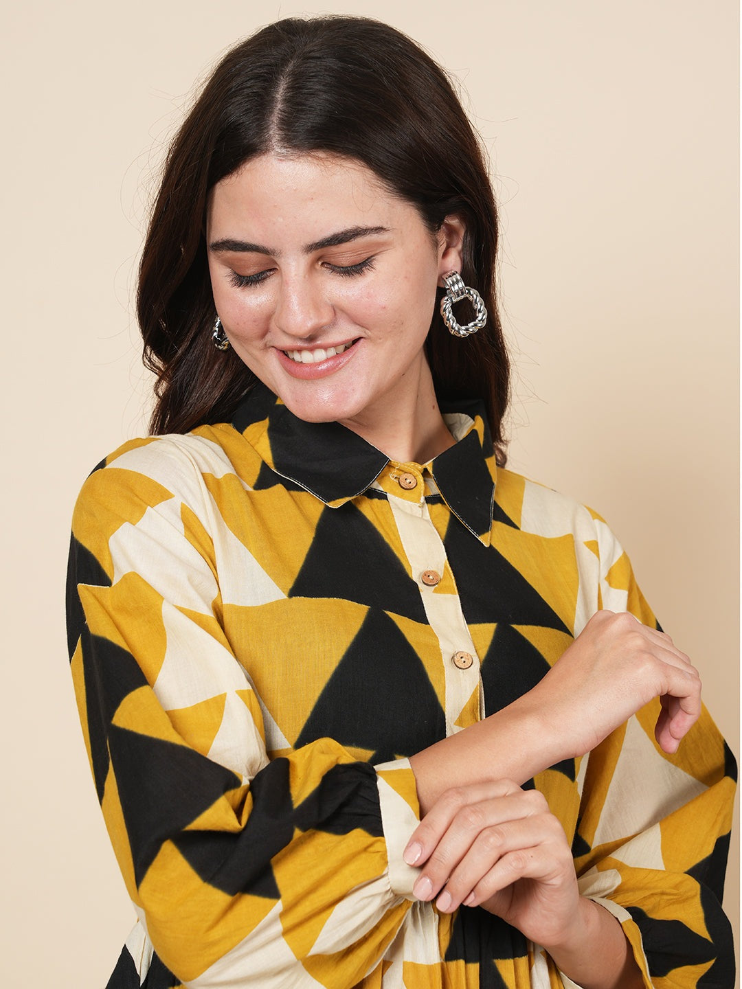 Pyramid Printed Dress