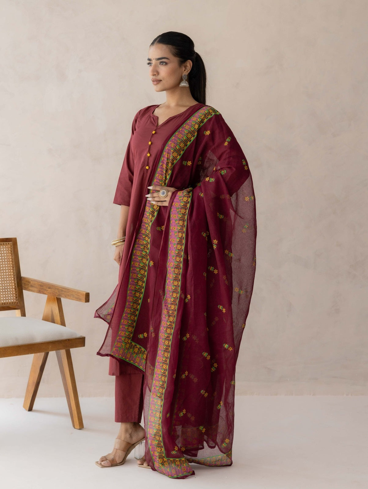 Cherry Cotton Suit Set