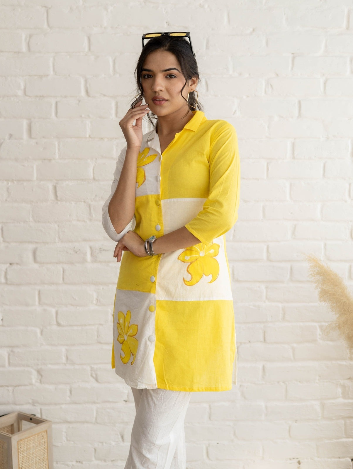 Yellow Handpainted Cord Set