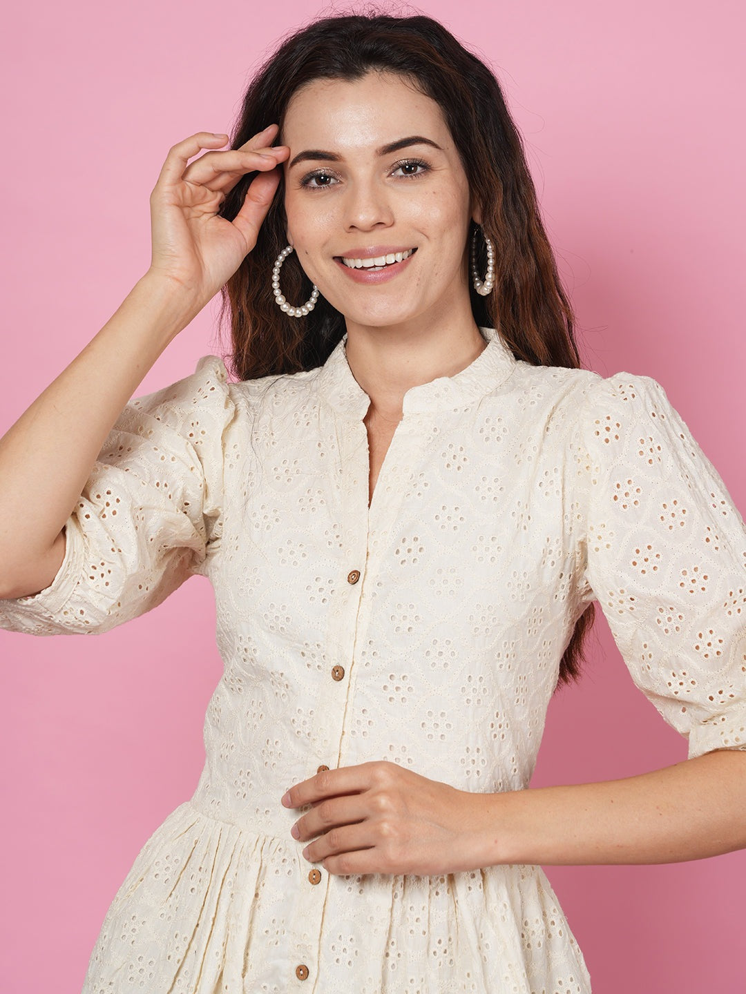 Ivory Shiffley Dress