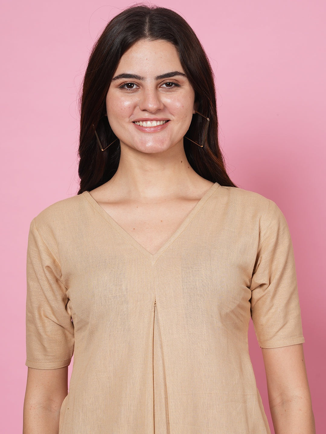 Beige Organic Kurta Set