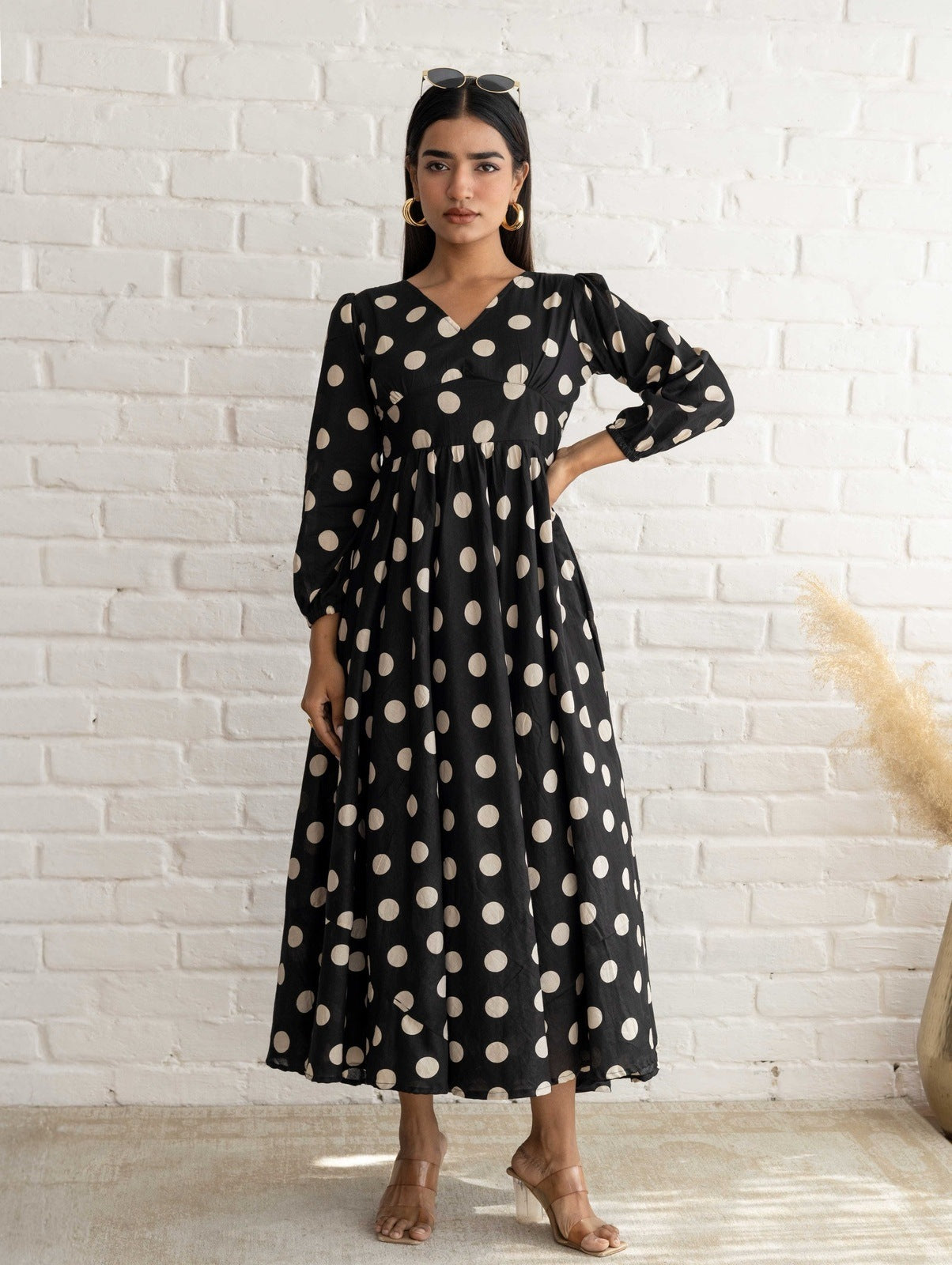 Black Polk Dot Dress