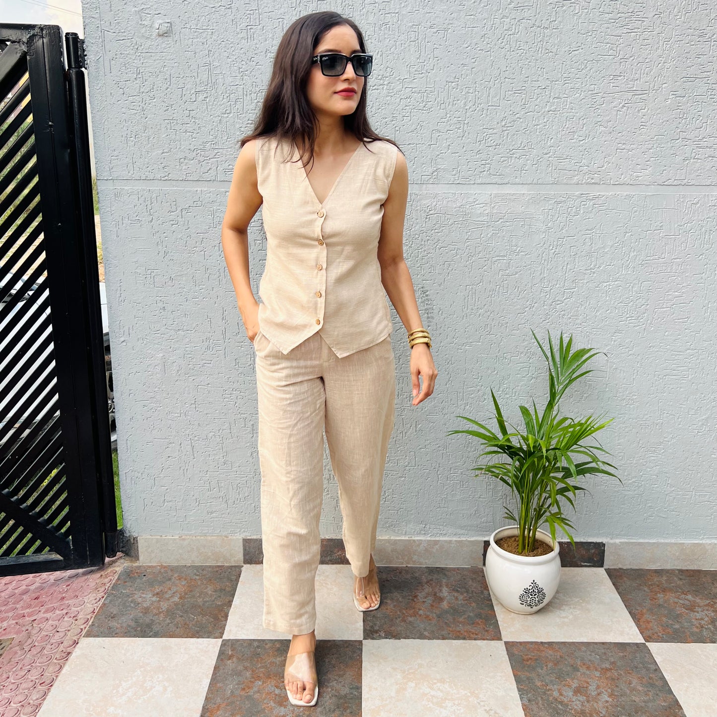 Linen Blended Cord Set