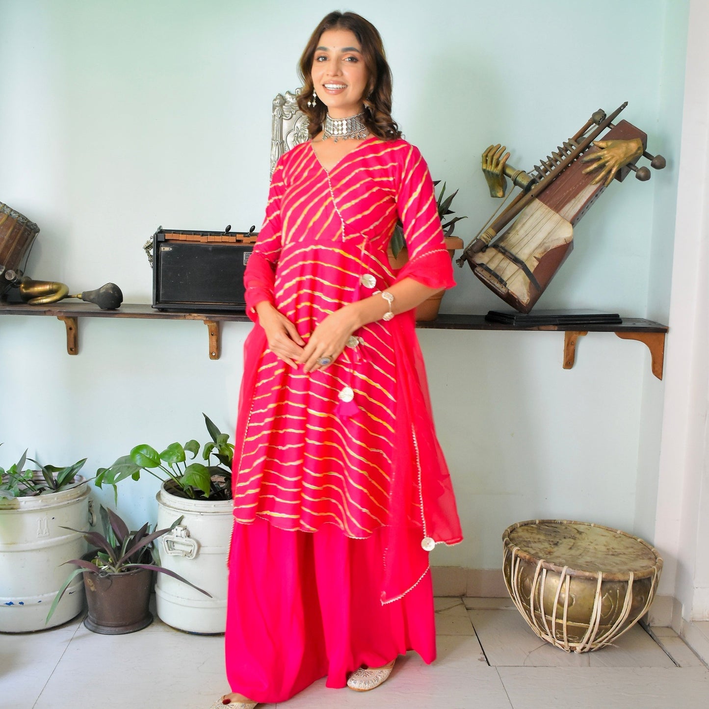 Pink Leharia Sharara Suit Set