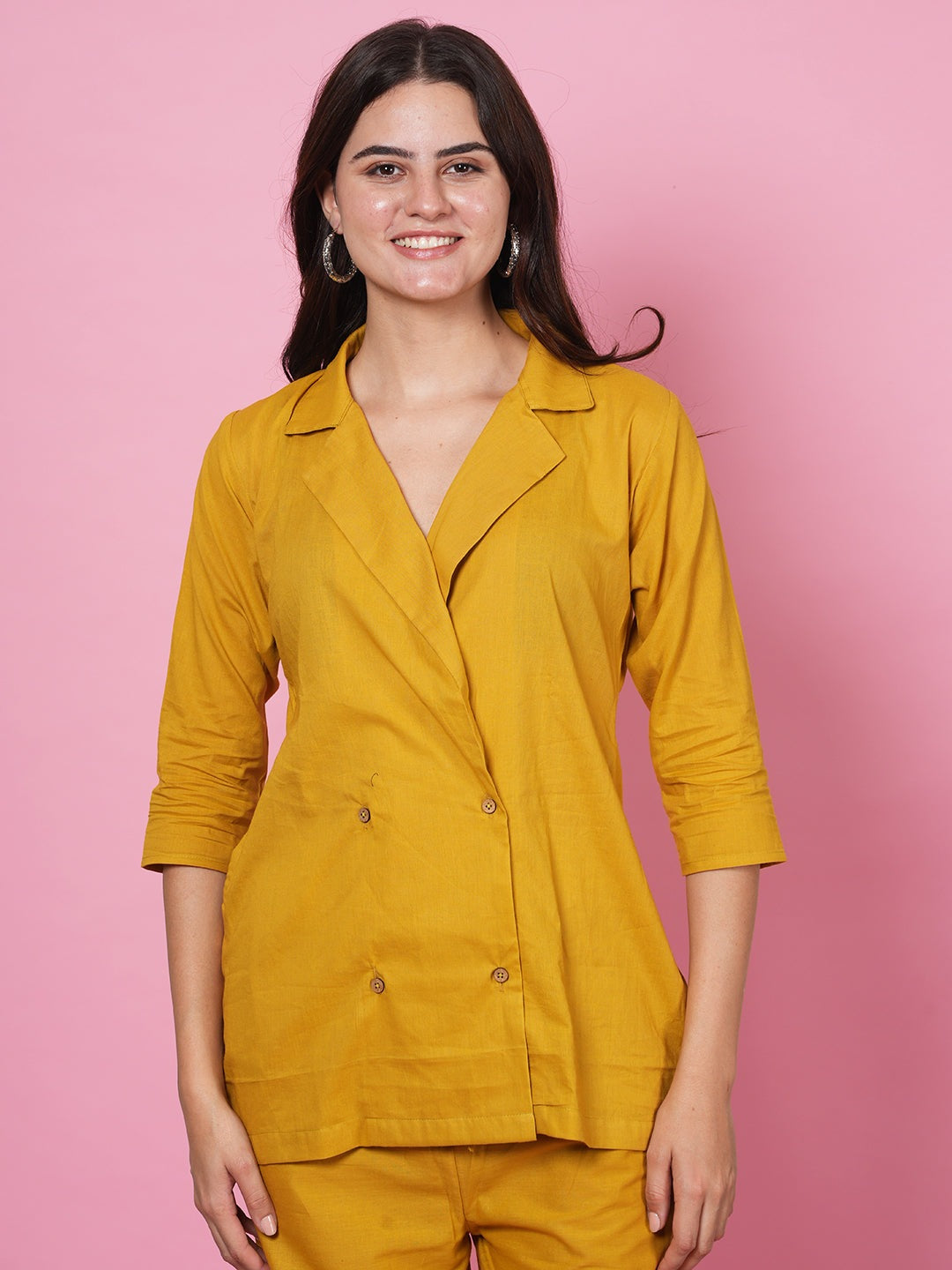 Yellow Blazer Cord Set