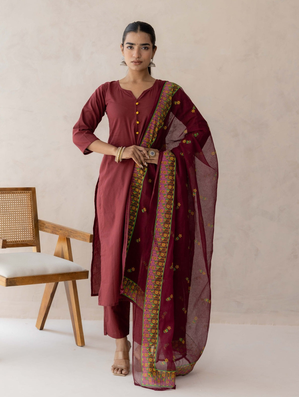 Cherry Cotton Suit Set
