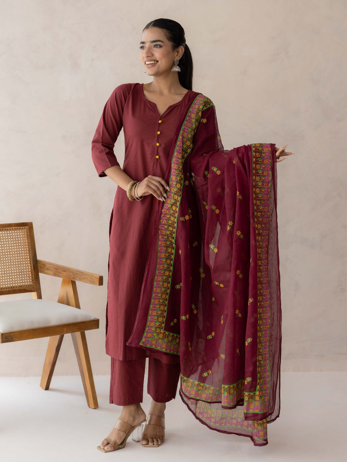 Cherry Cotton Suit Set