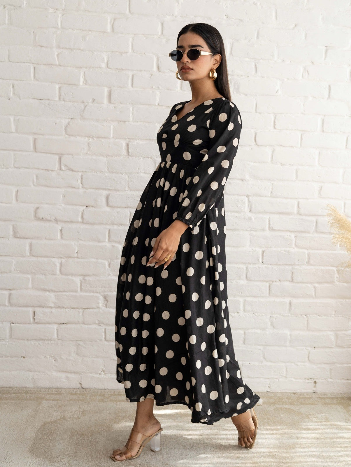 Black Polk Dot Dress