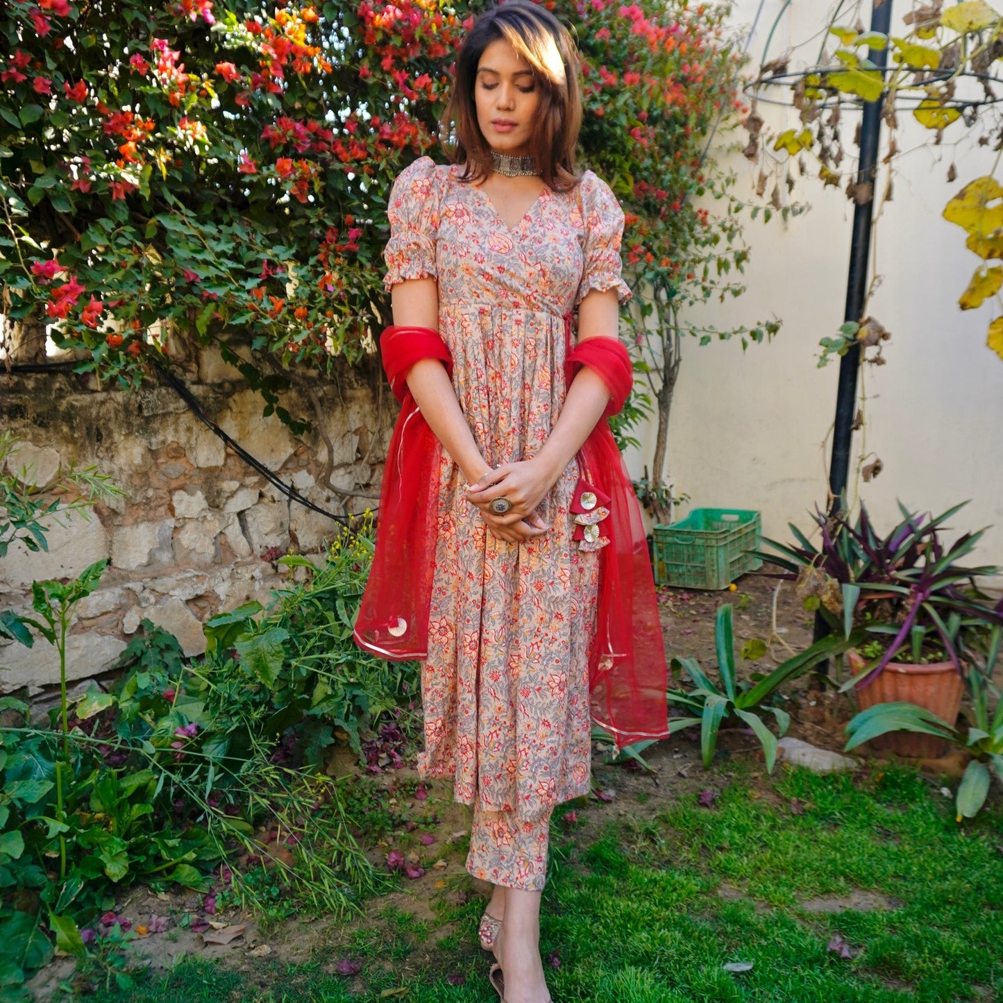 Anokhi Handblock Cotton Suit Set