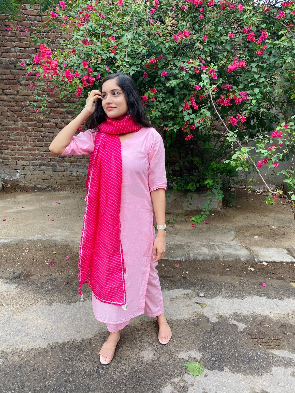 Pink On Pink Leharia Suit Set