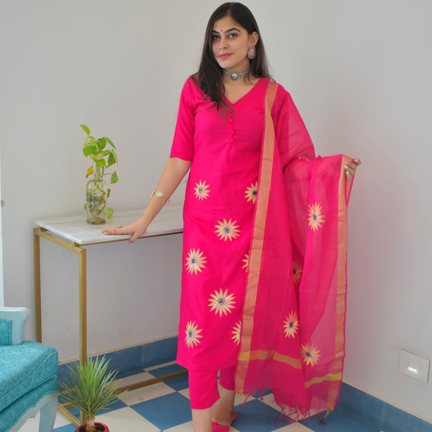 Wild Berry Handpainted Suit Set