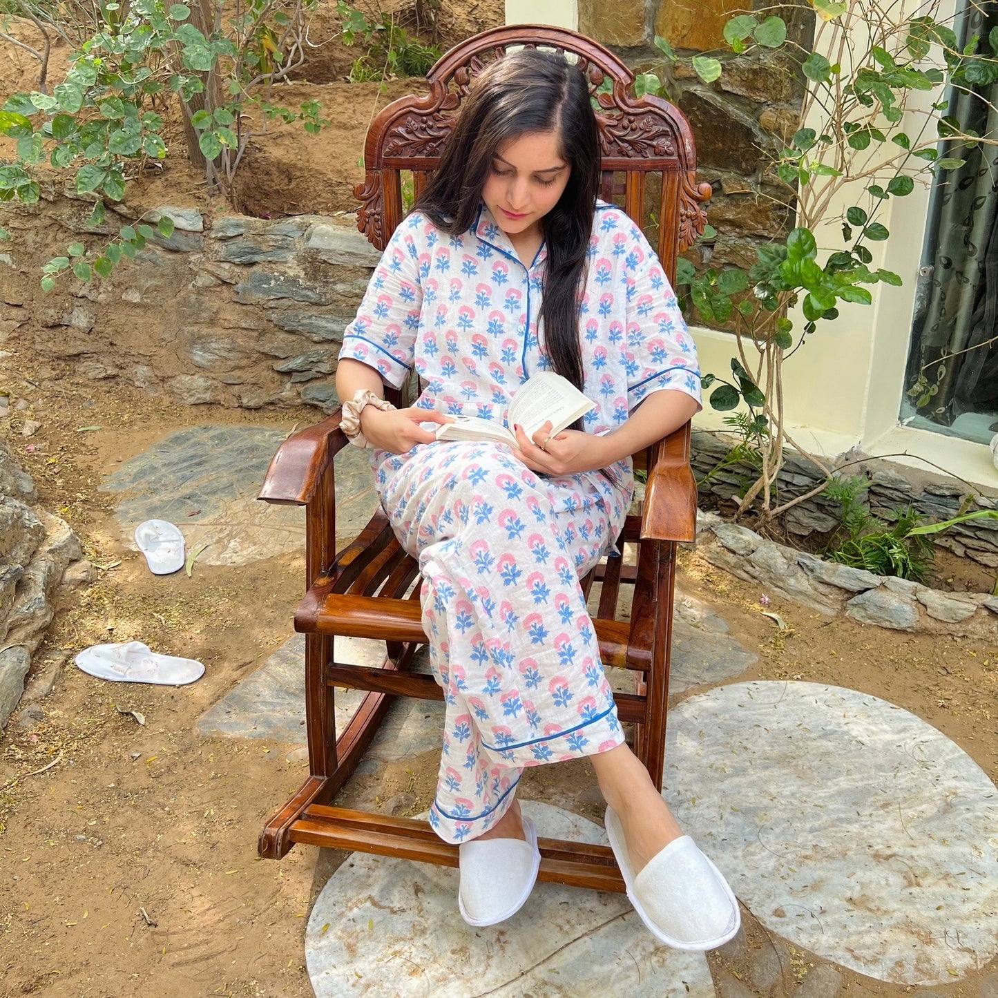 Falak Handblock Cotton Cord Set