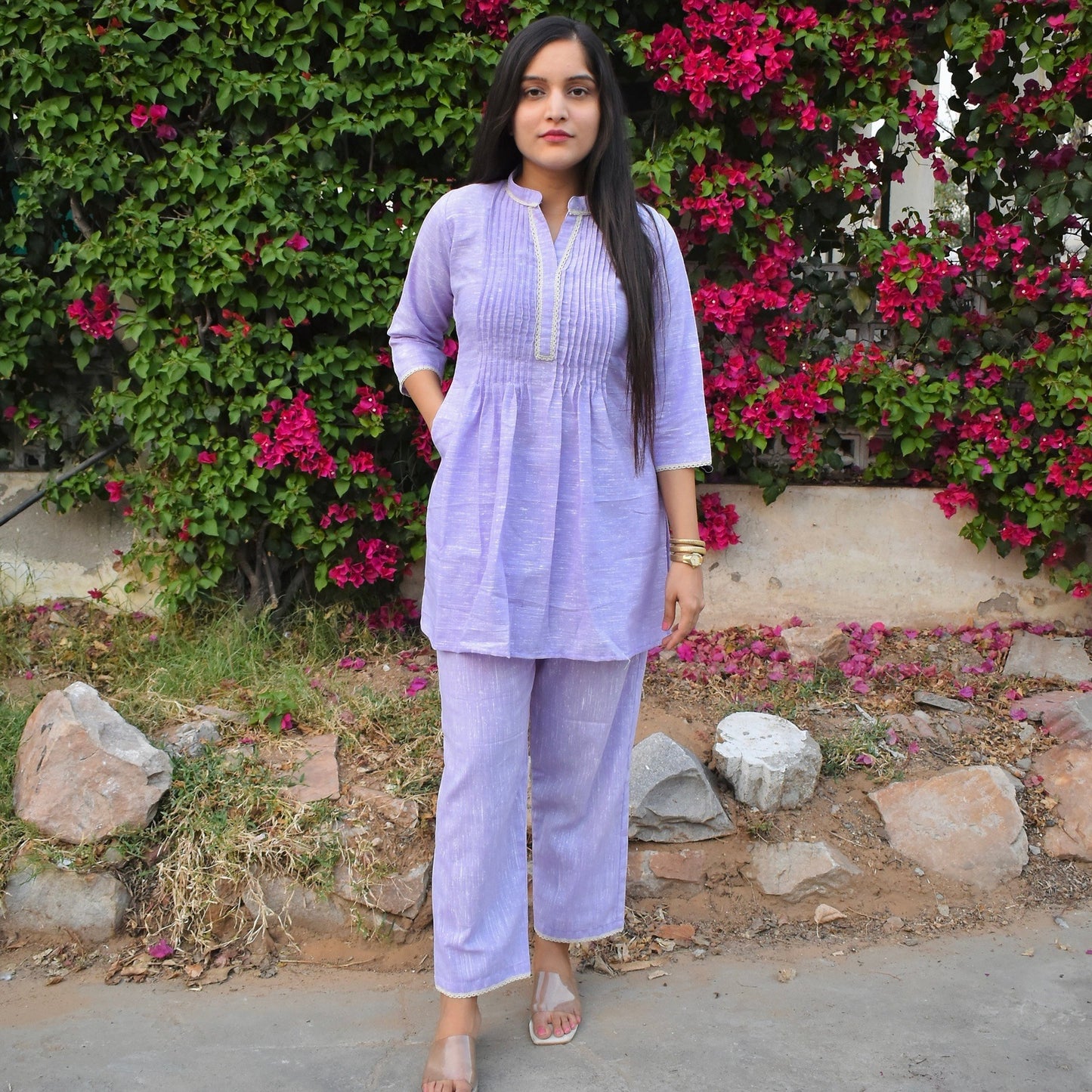 Lilac Linen Cord Set