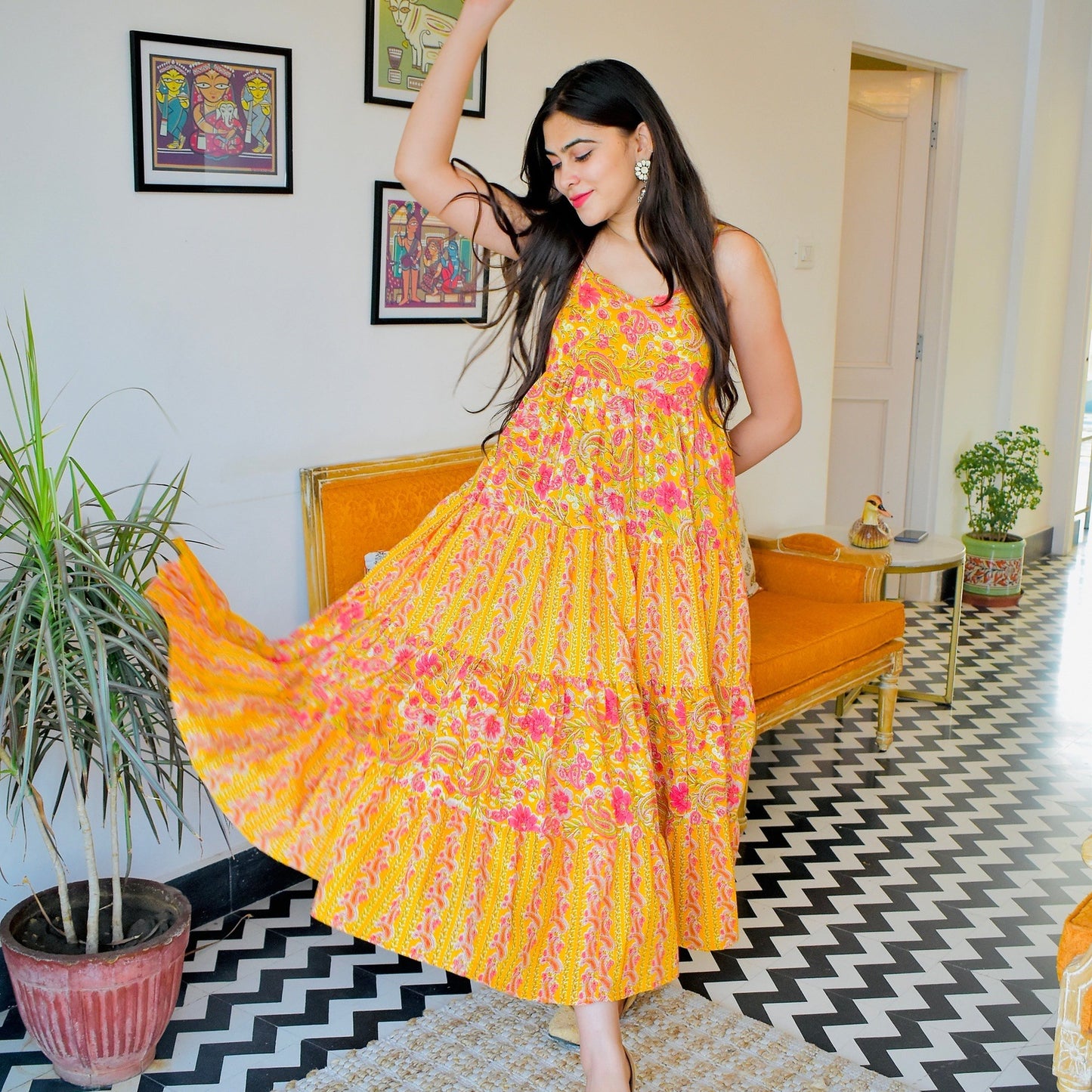 Mango Tier Maxi Dress