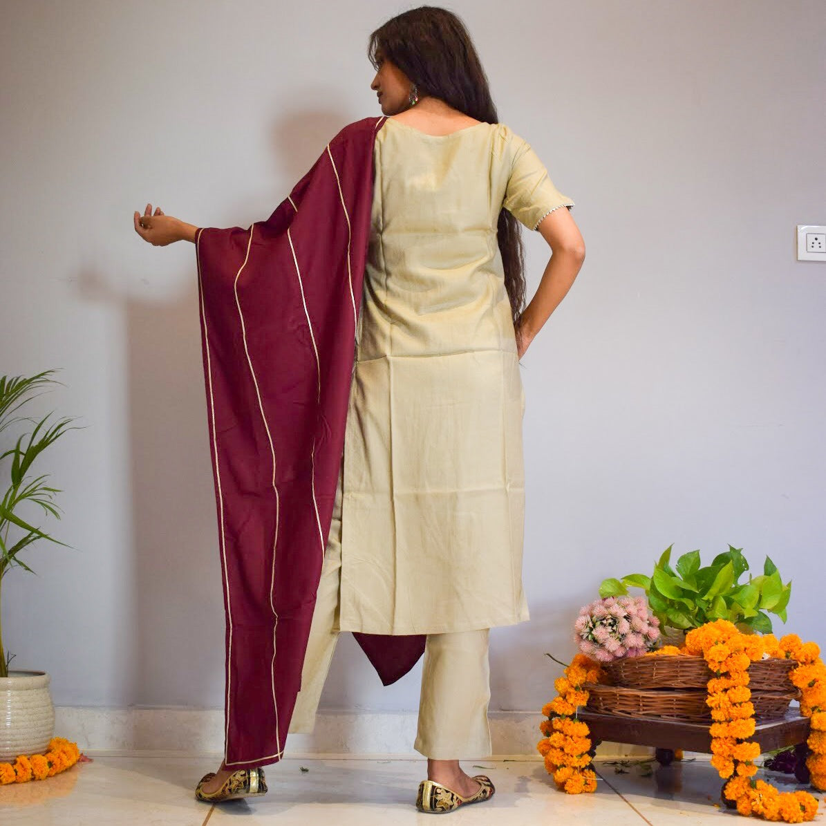Oyster wine suit set