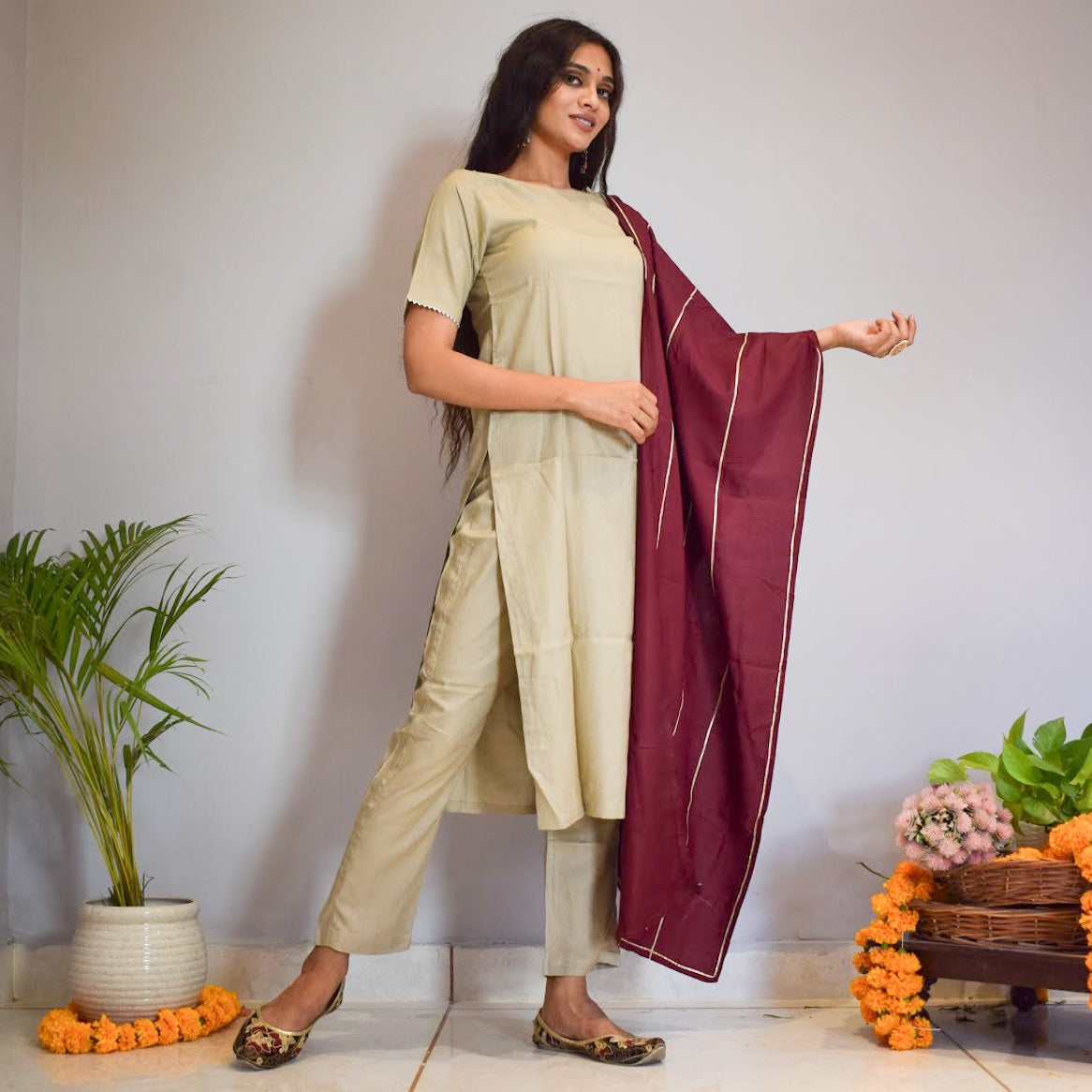 Oyster wine suit set