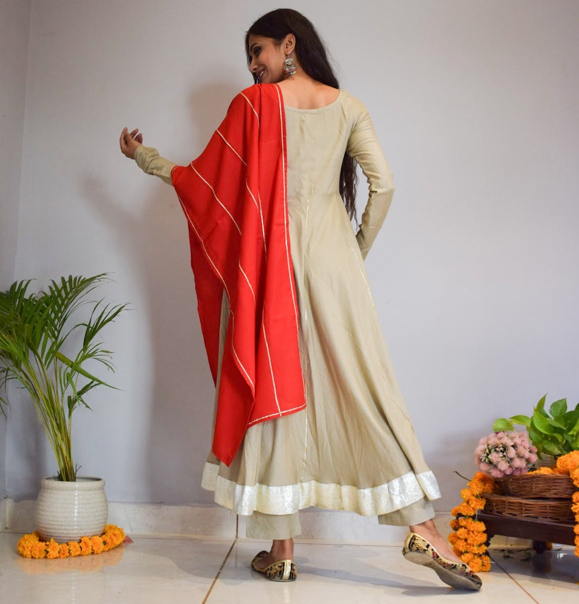 Cream Berry Suit Set