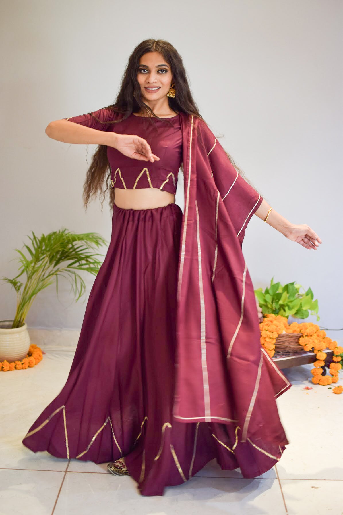 Beauty Wine Lehenga Set