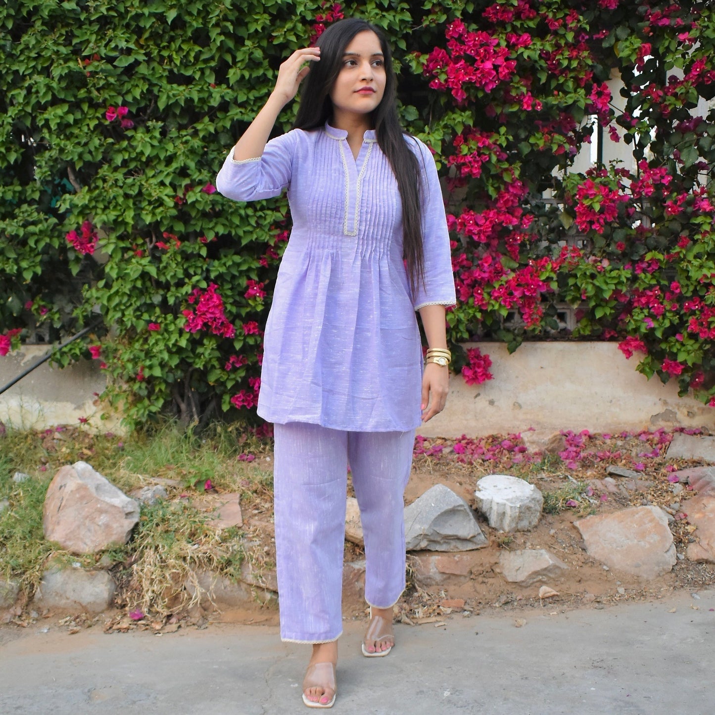 Lilac Linen Cord Set