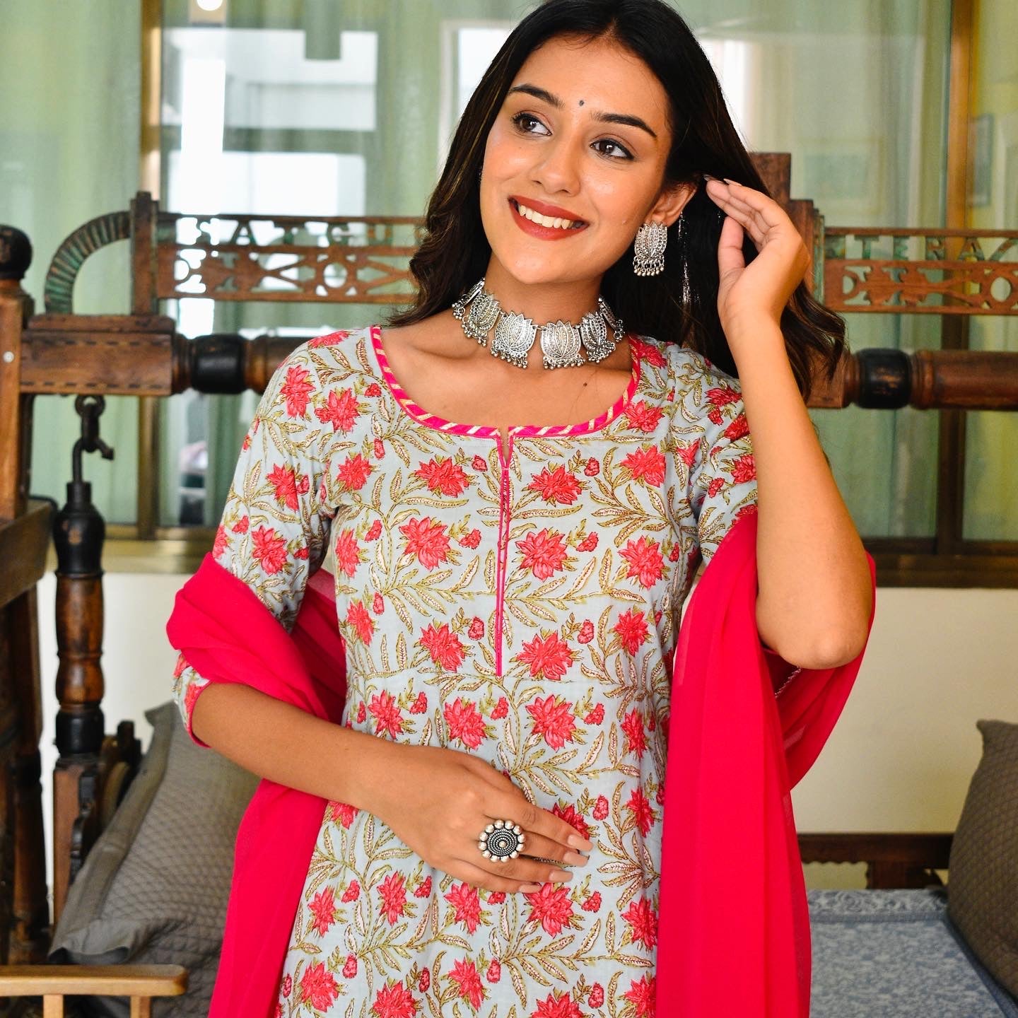 Cupid Handblock Suit Set