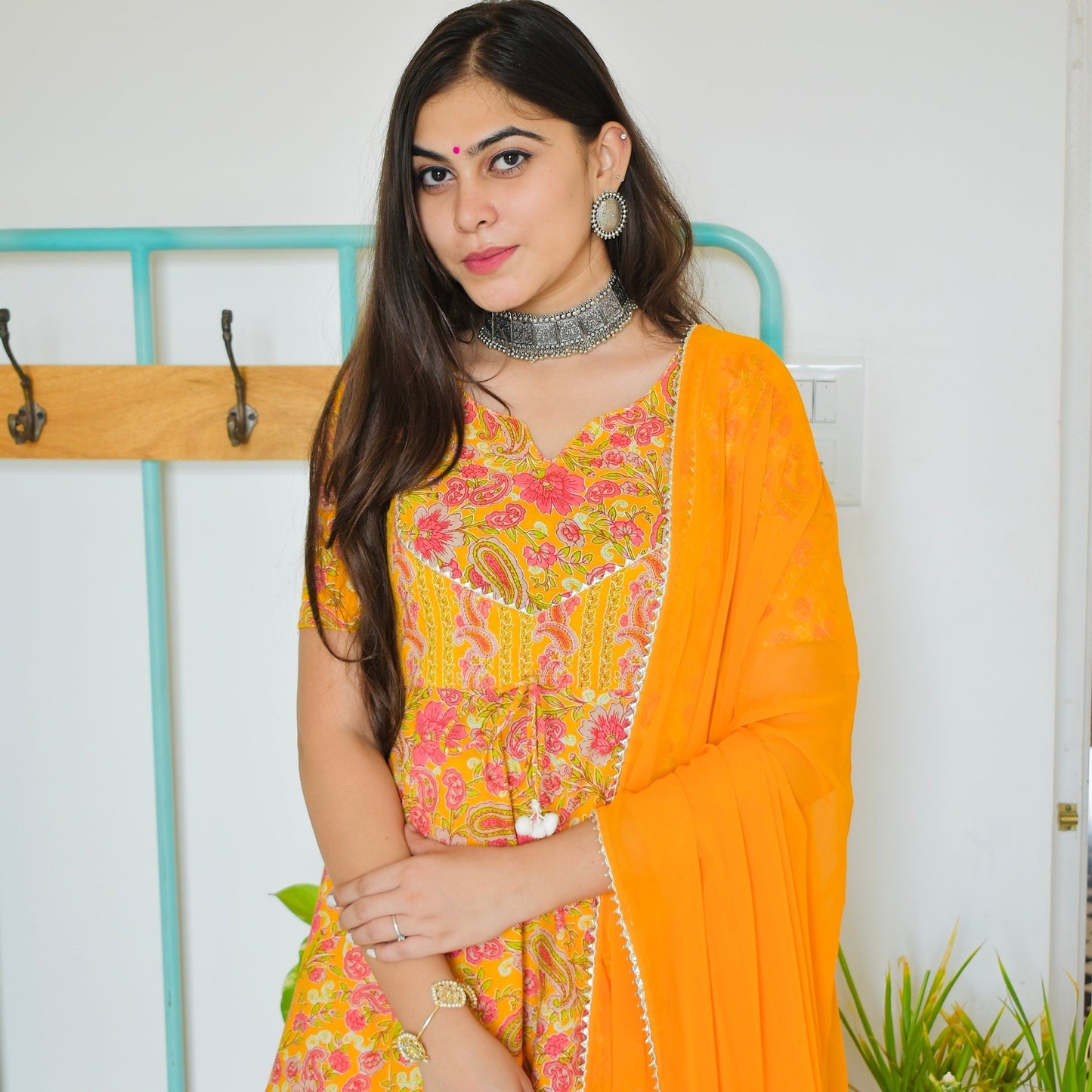 Mango Block Sharara Suit Set