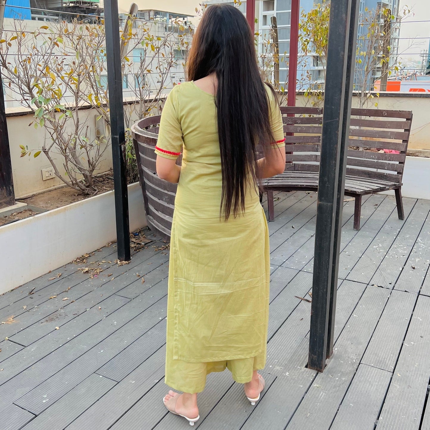 Pistachio Cotton Kurta Set