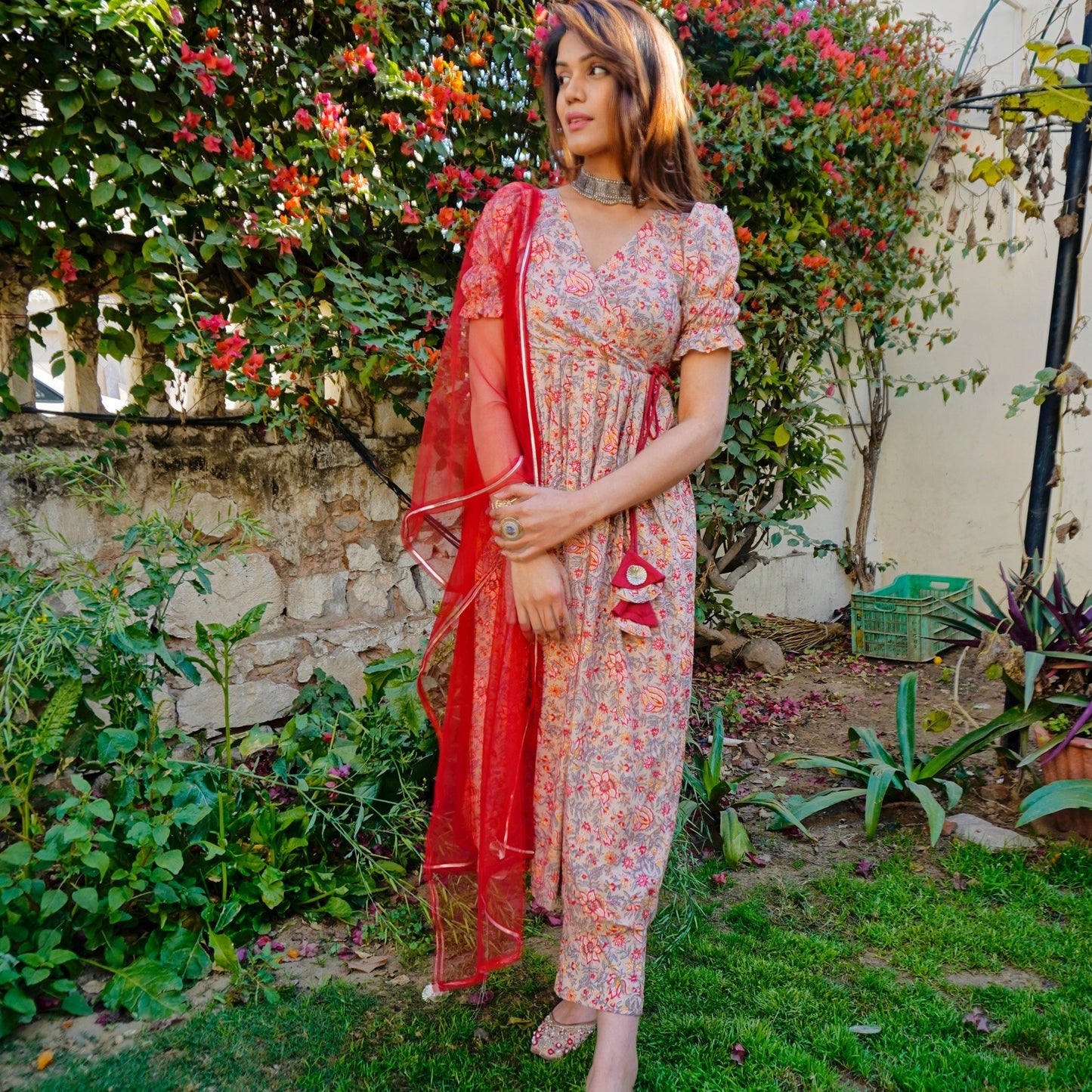 Anokhi Handblock Cotton Suit Set