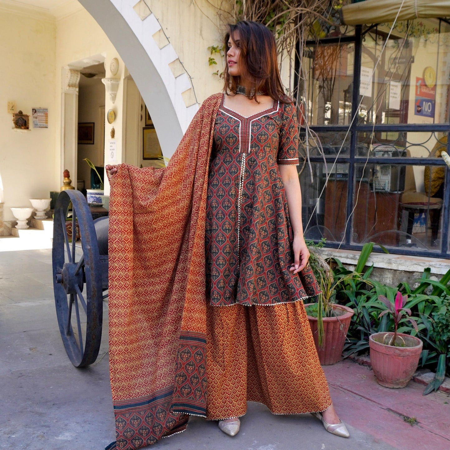 Aashni Ajrak Sharara Suit Set