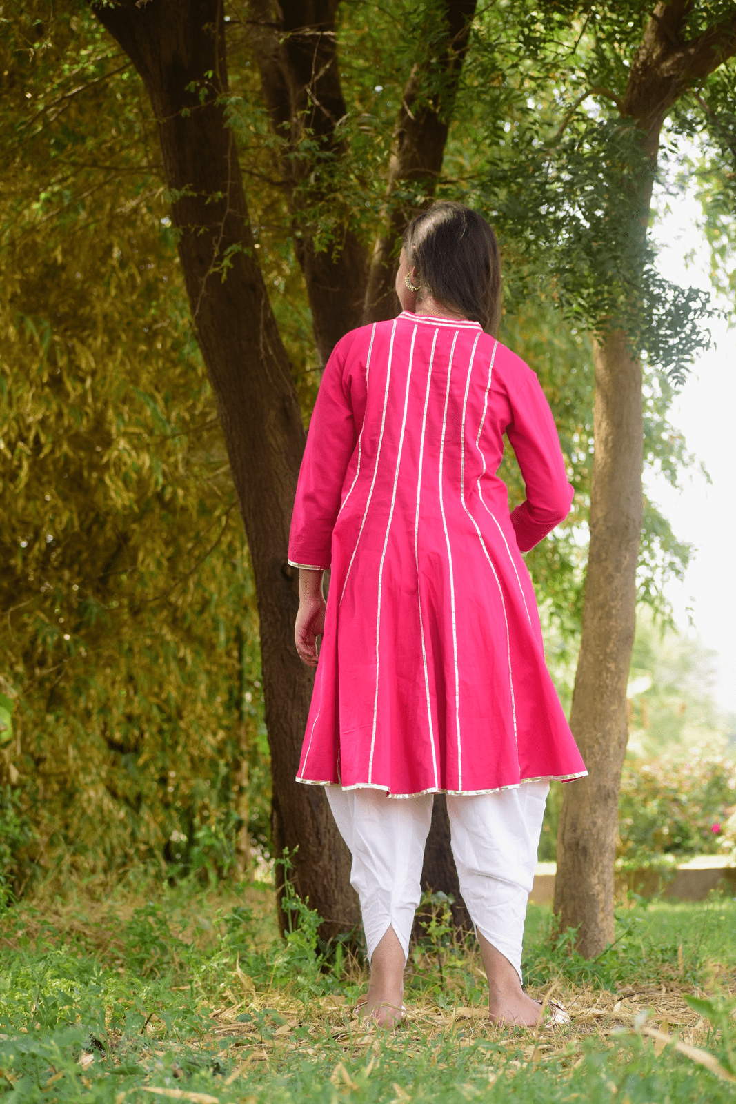 Magenta Kali Dhoti Kurta Set
