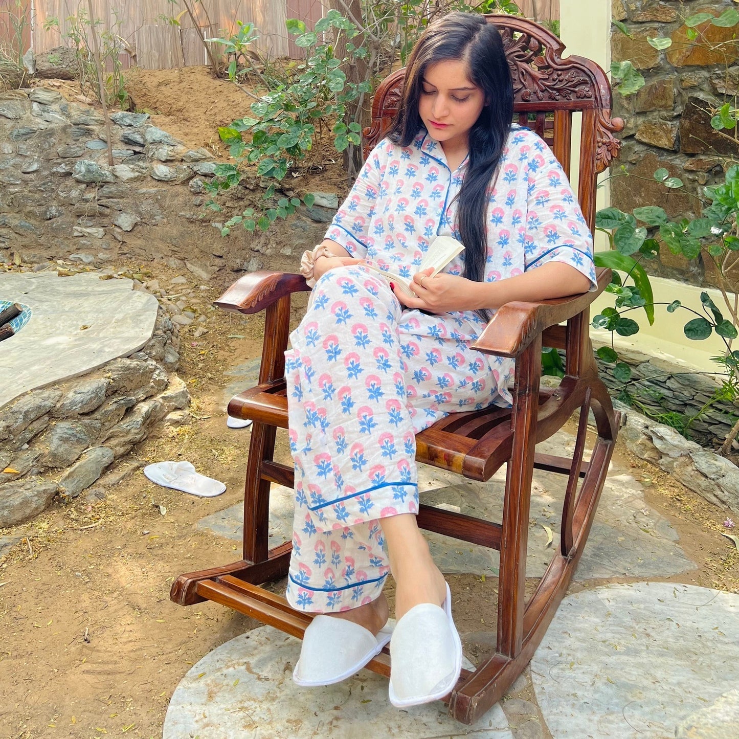 Falak Handblock Cotton Cord Set