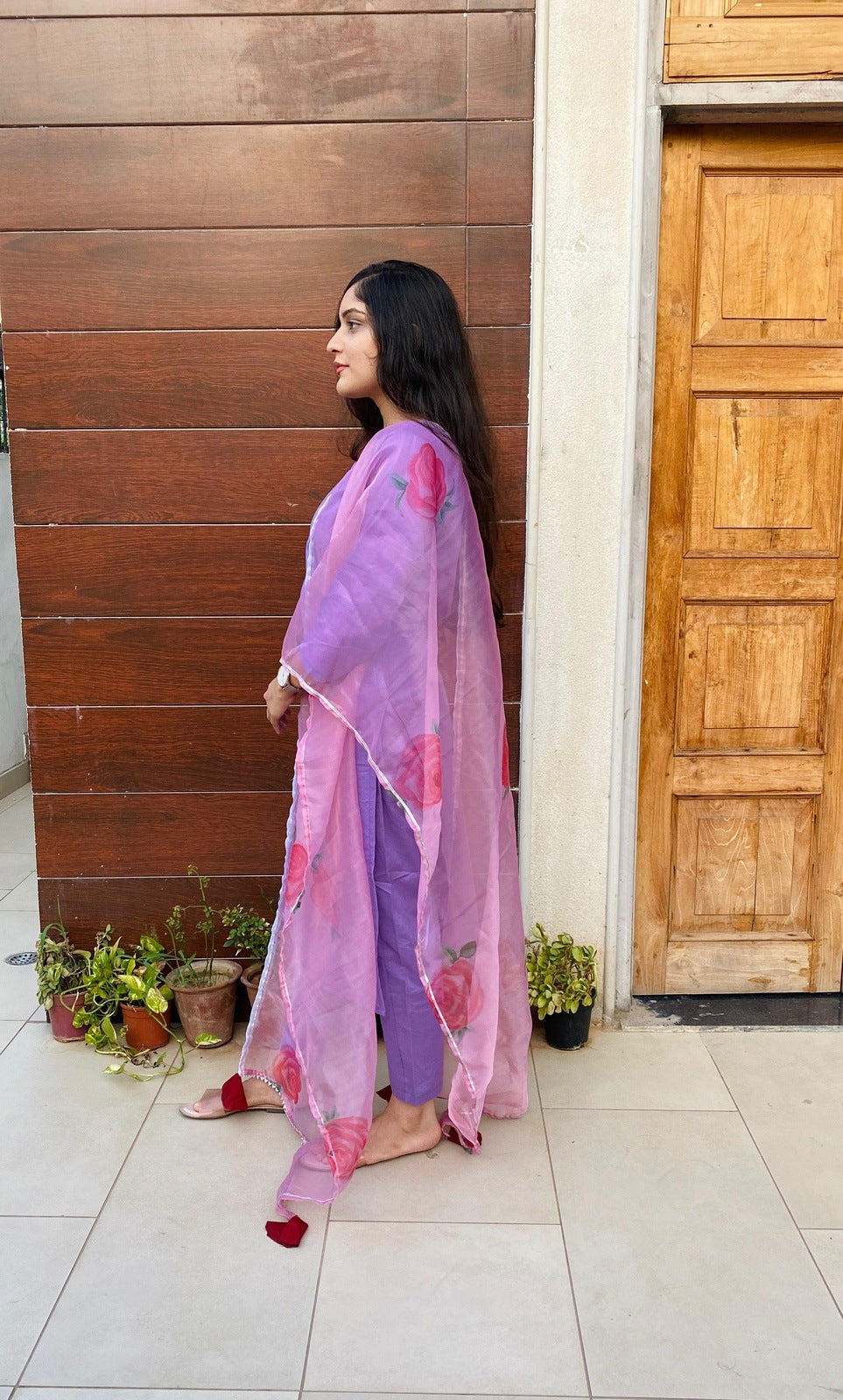 Iris Hand Painted Suit Set