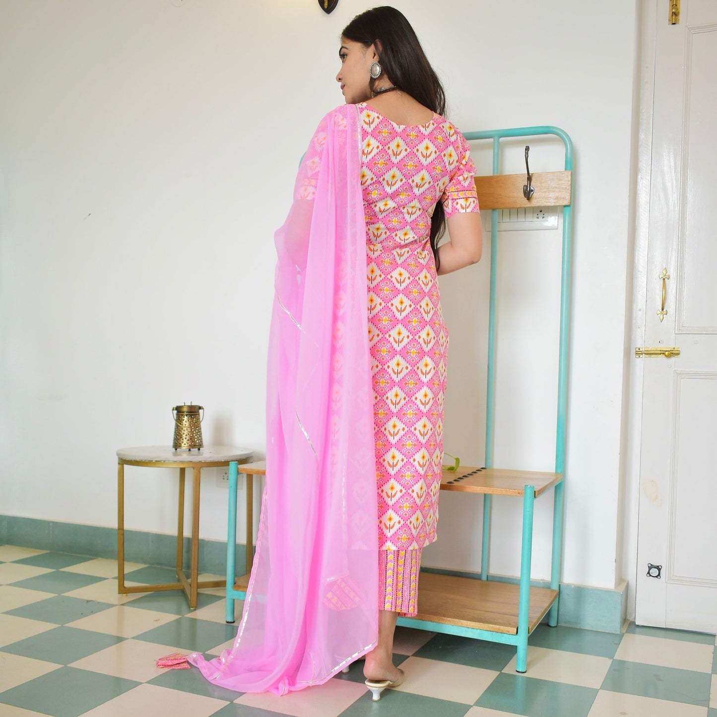 Sehaj Pink Cotton Suit Set